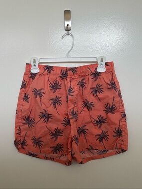 Old Navy Soft-Washed Printed Boxer Shorts - Orange Palm - S